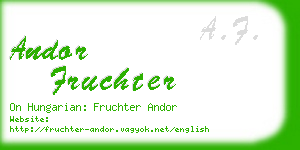 andor fruchter business card